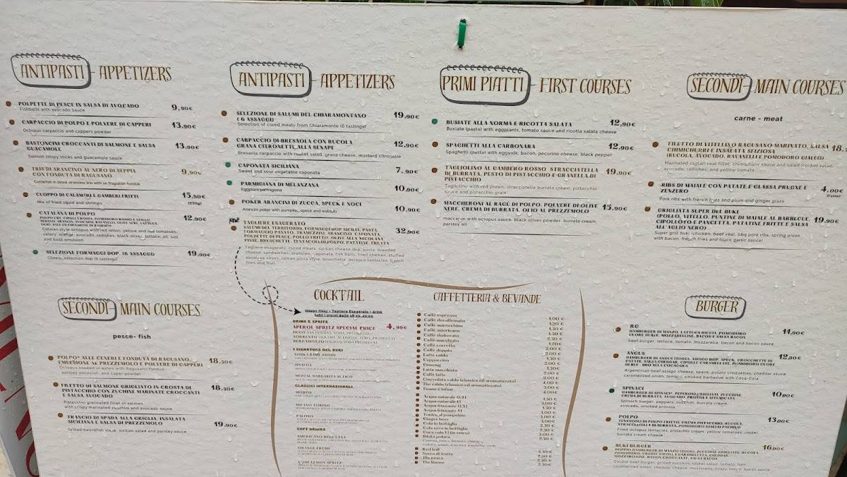 Menu di Buki Buki 
