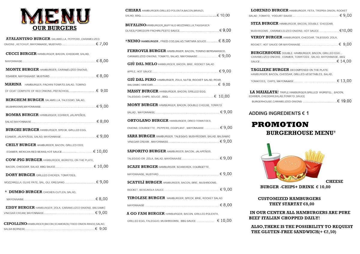 Menu di Burger House & Grill - Pezzotta Peter Peter 