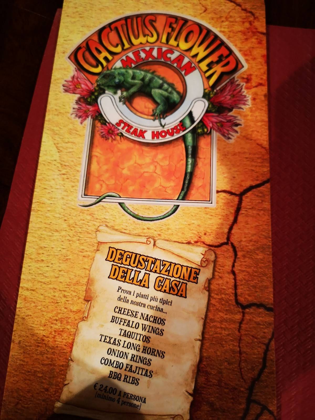 Menu di Cactus Flower Ristorante Tex-Mex 