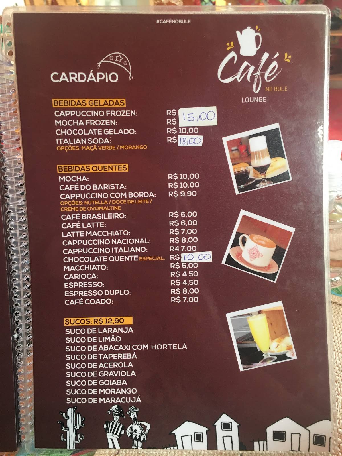 Café No Bule Lounge cardápio