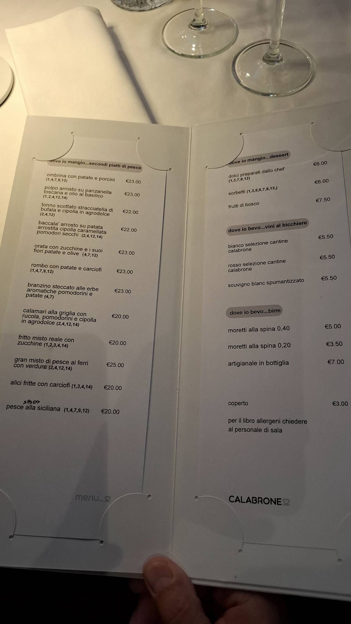 Menu di Calabrone 2 
