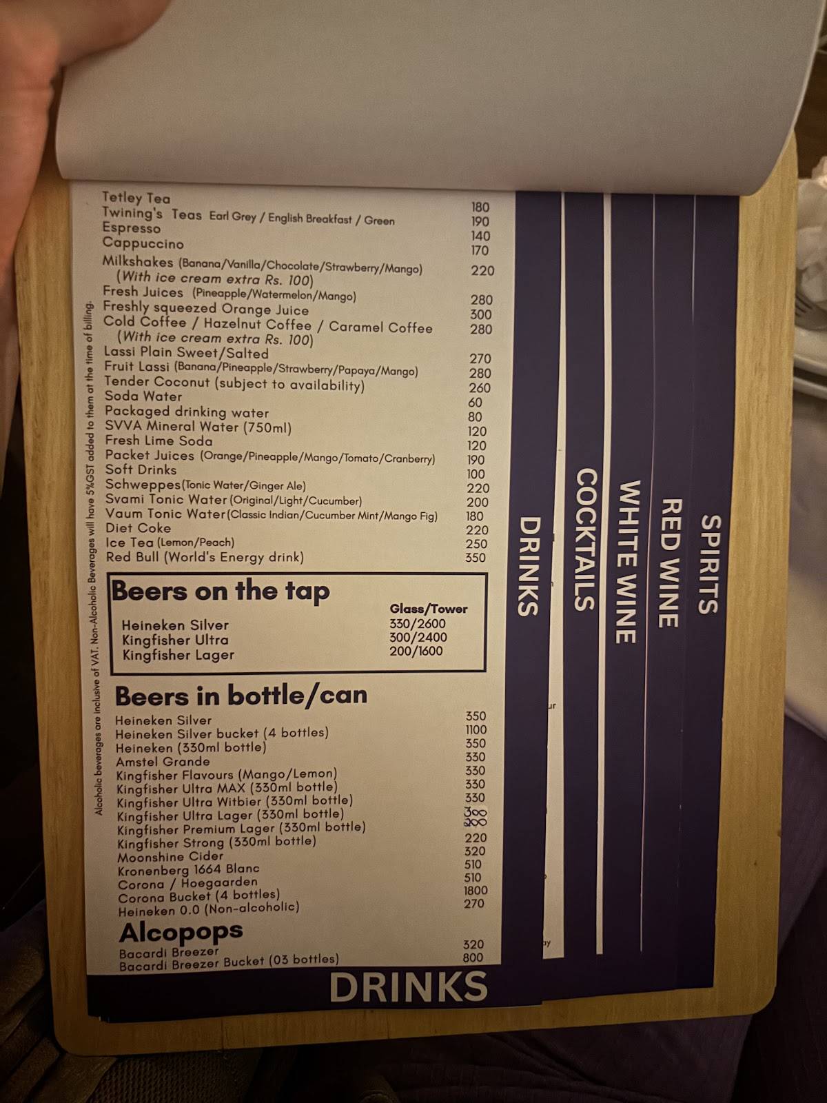 Calamari Bathe & Binge menu