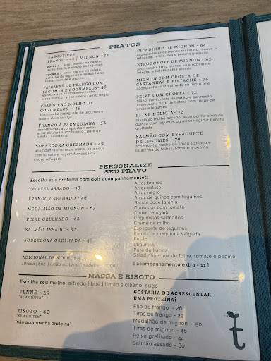 Cantê Cozinha cardápio