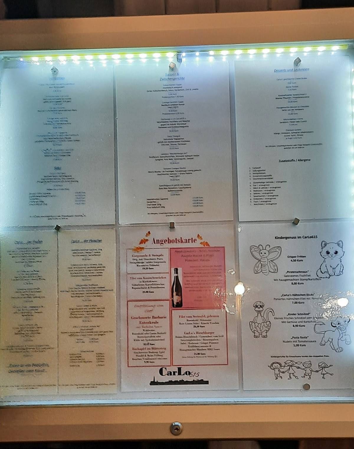 Menu de Restaurant CarLo615