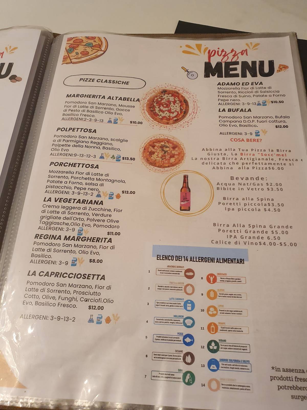 Menu di Casa Altabella 