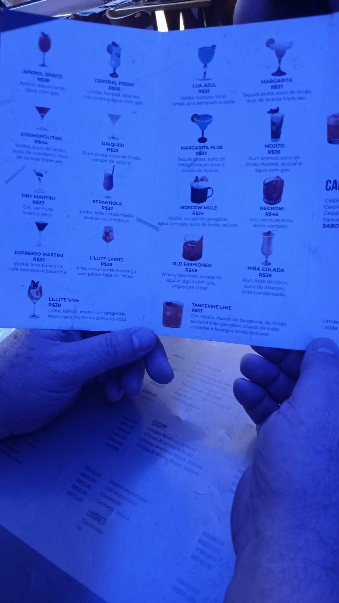 Central Pizza e Bar cardápio