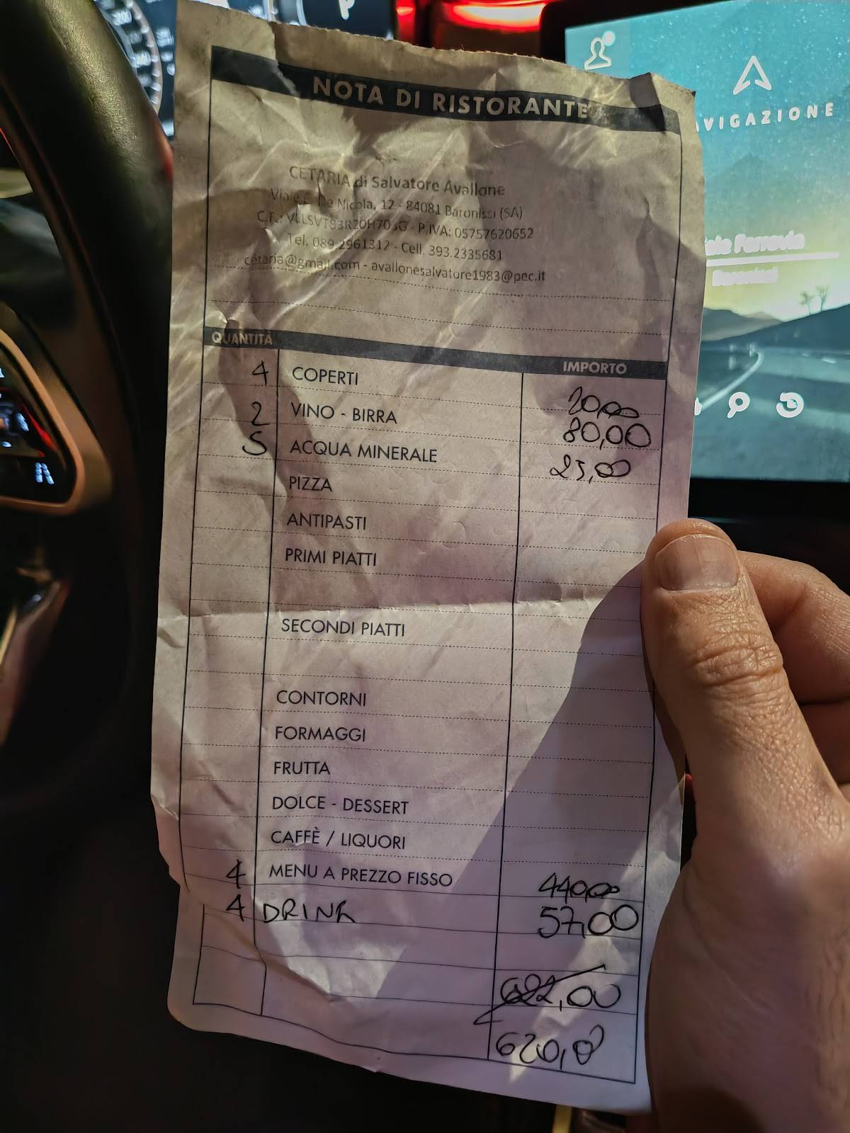 Menu di Cetaria 