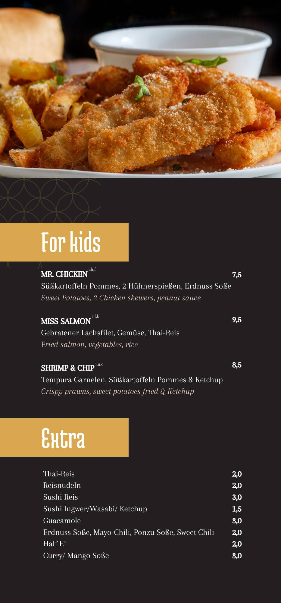 Menu de Chido Restaurant