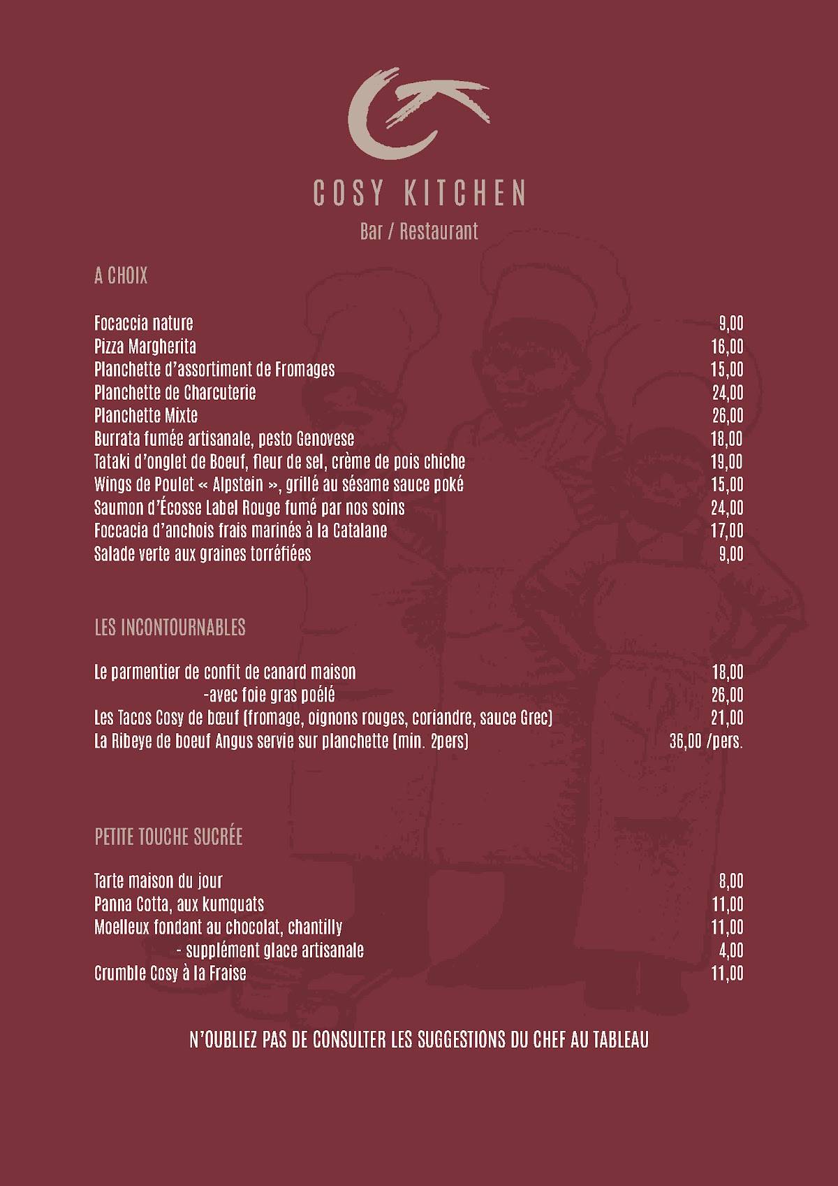 Menu di Cosykitchen 