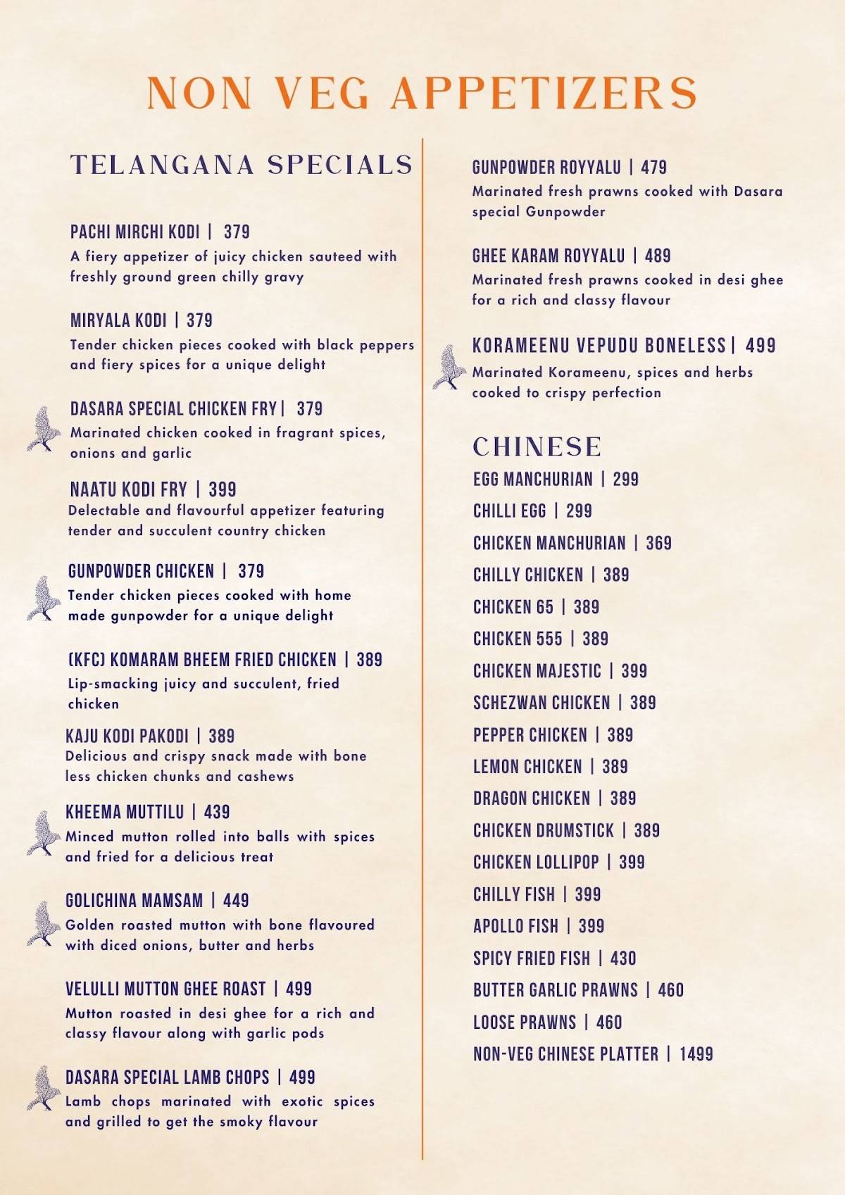 DASARA menu