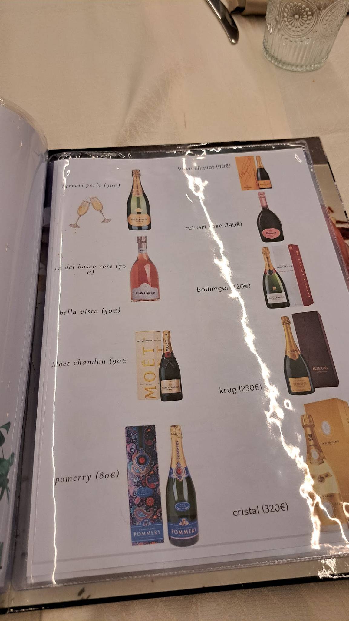Menu de Da Ciro