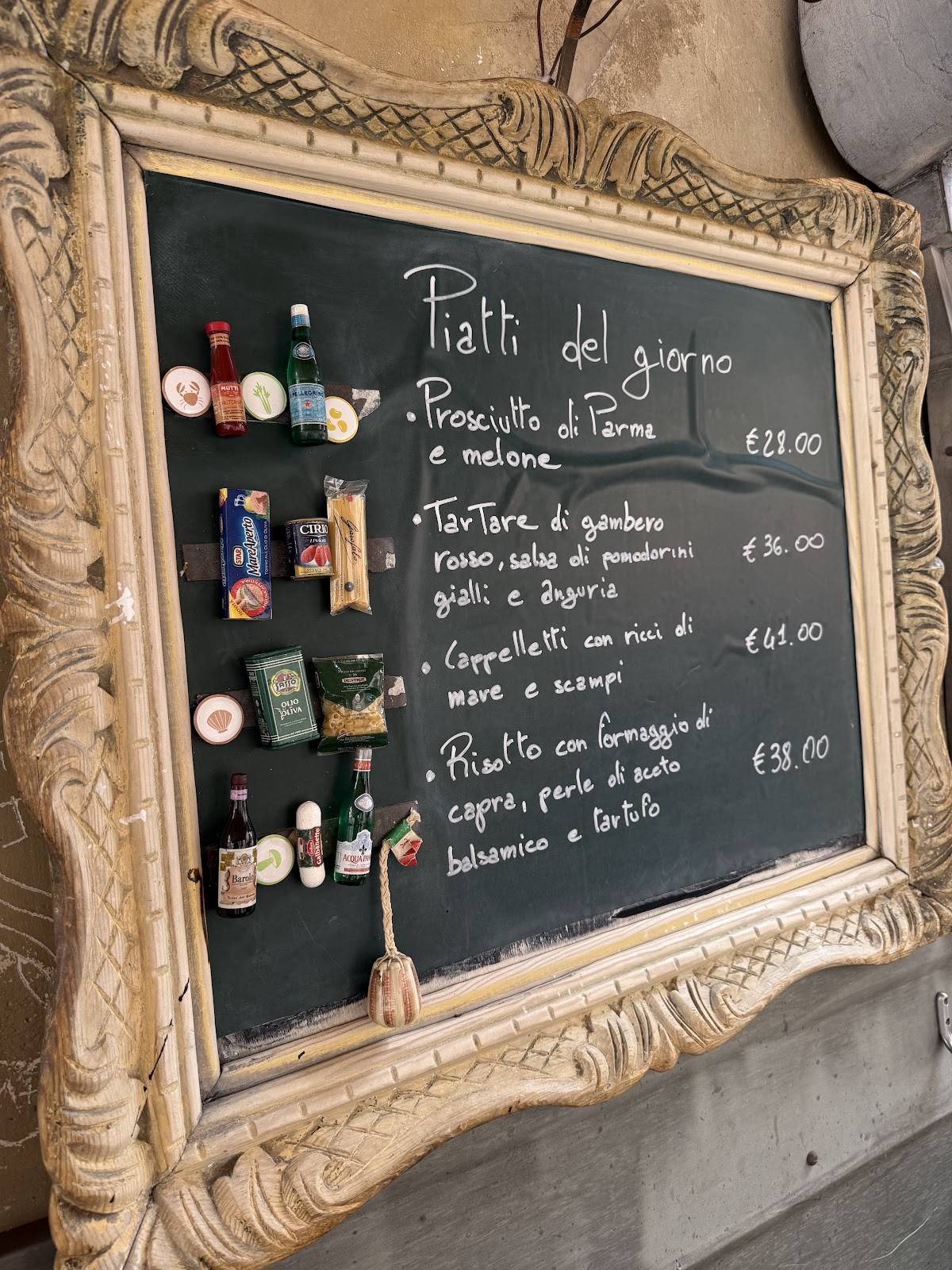 Menu de Da Laura Cannes