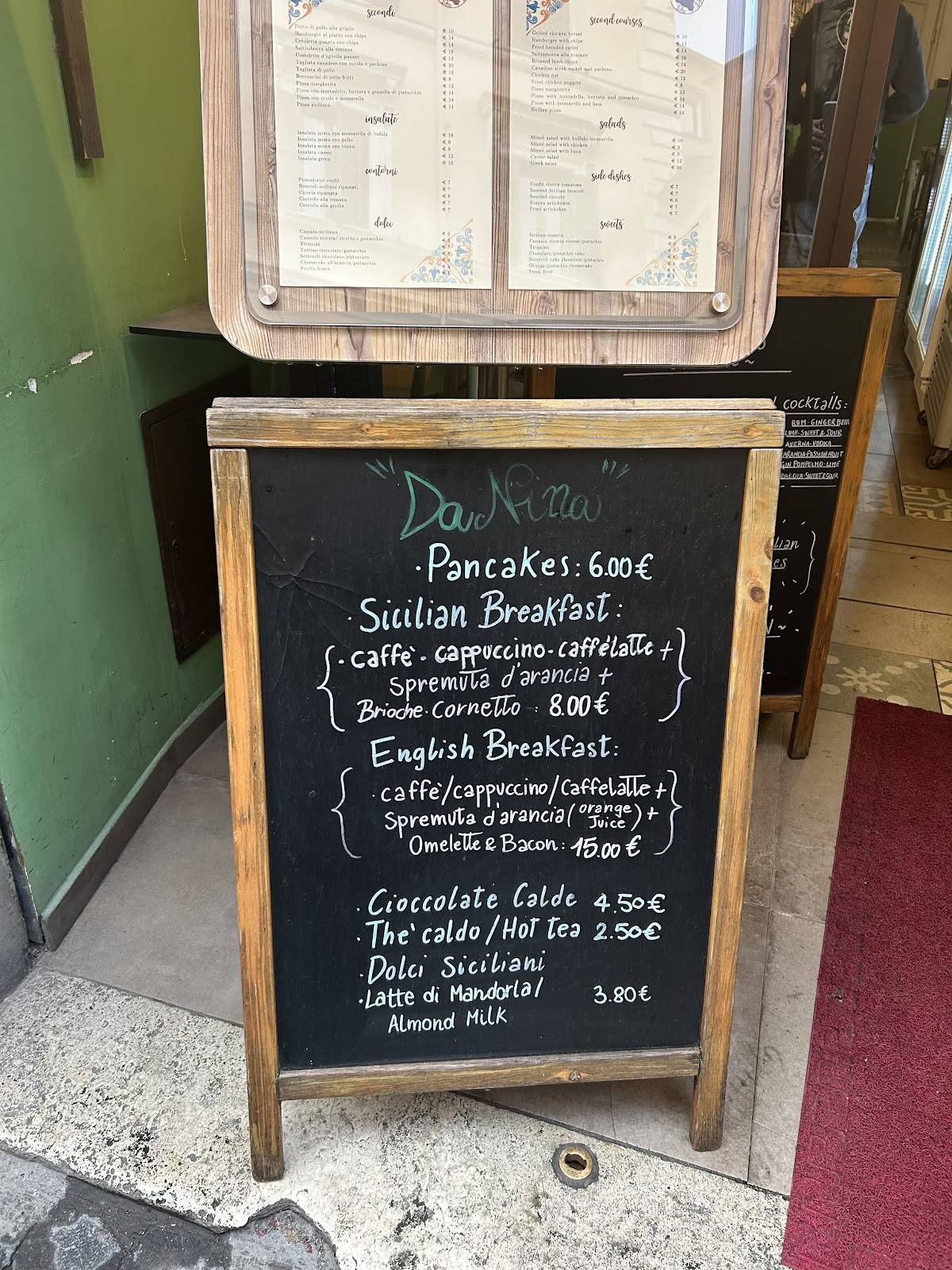 Menu di Da Nina  a   Trastevere 