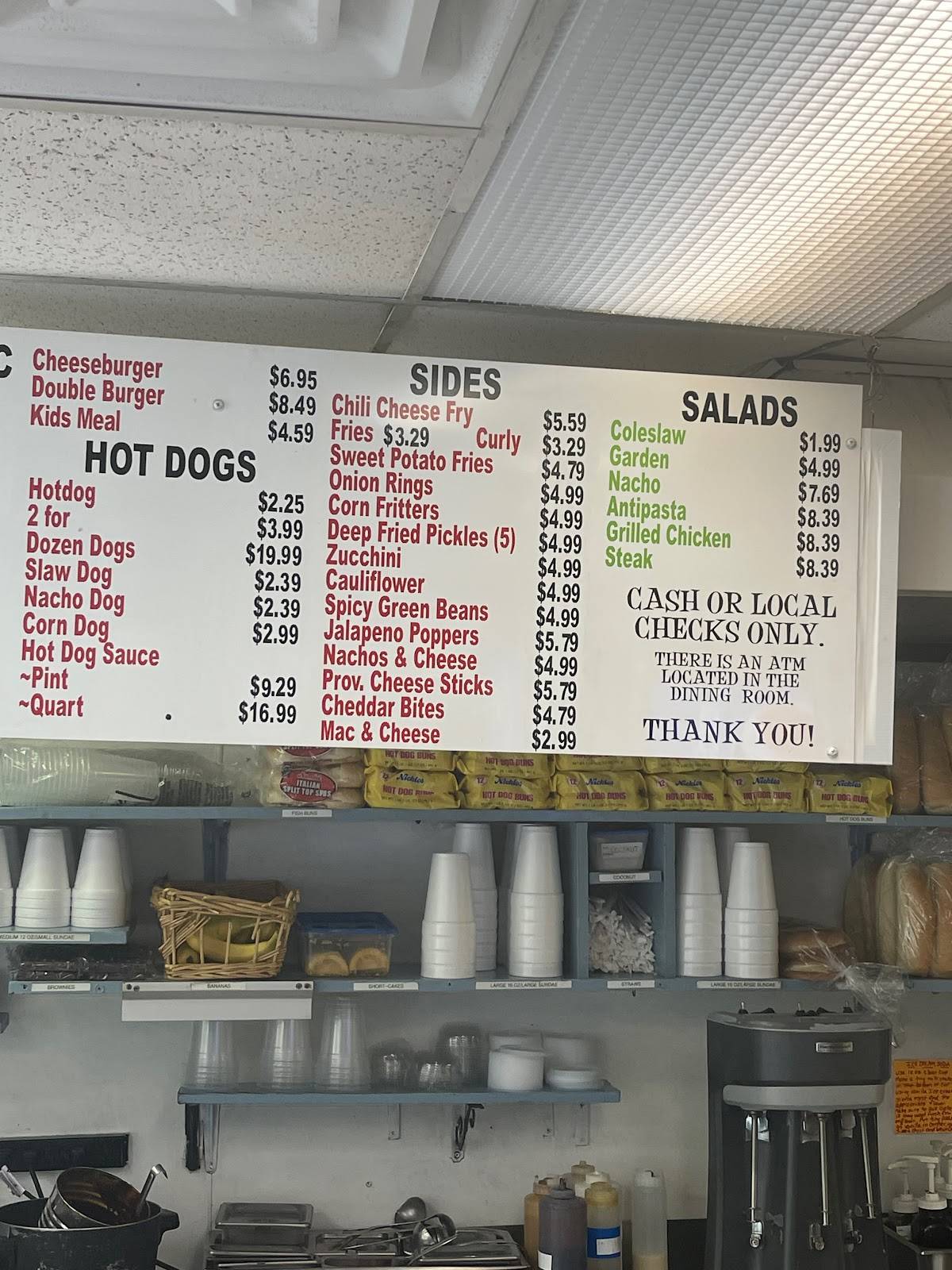 Menu at Dairy Creme Corner restaurant, Fairmont