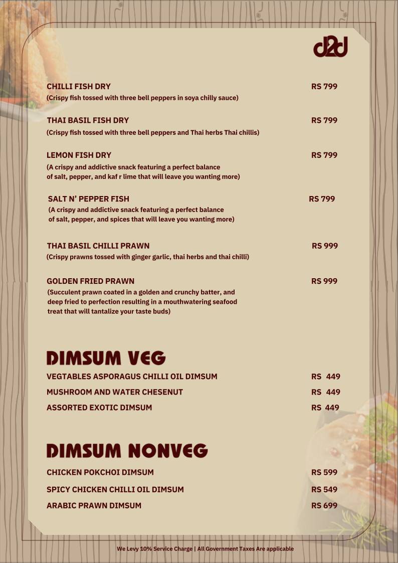 Dawn2DuskCafe menu