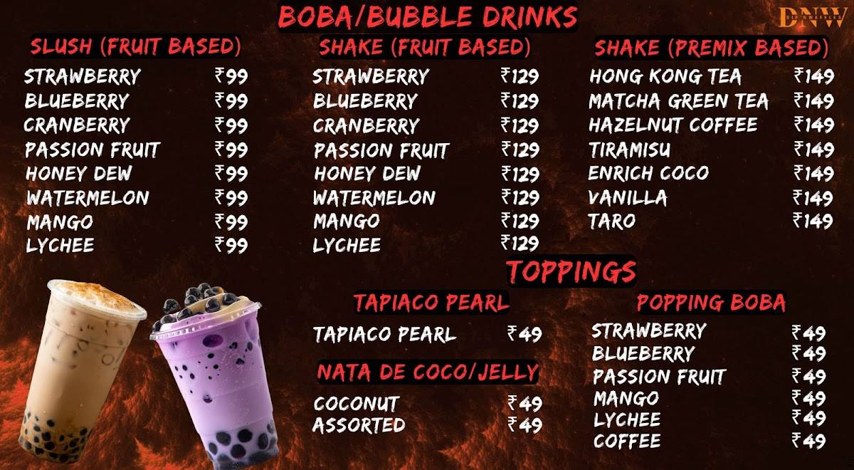 Dip’N Waffles menu