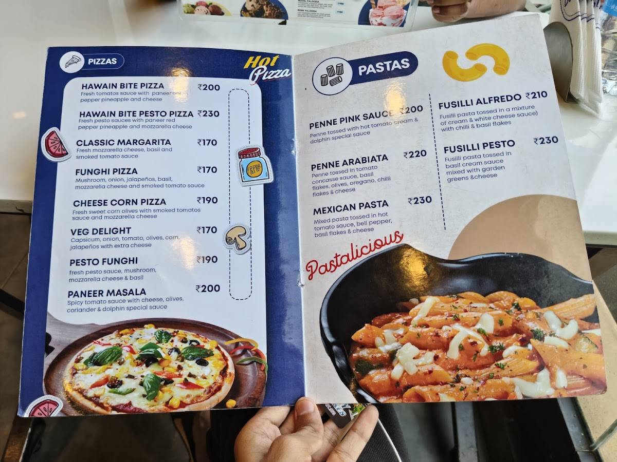 Dolphin Bakes 'N' Ice Creams menu