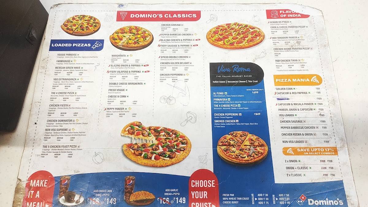 Domino's Pizza Vasundhara Enclave, New Delhi menu
