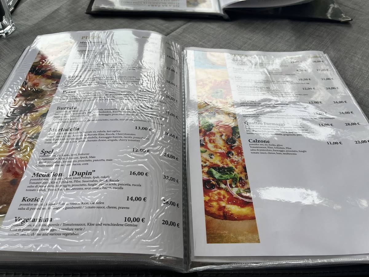 Menu di Restaurant Dupin 