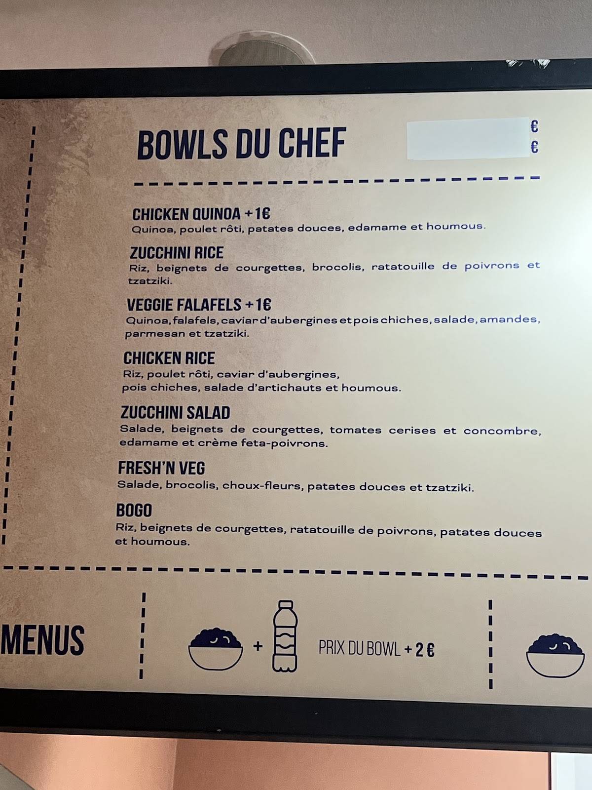 Menu de Eatsa - Healthy Food Nice