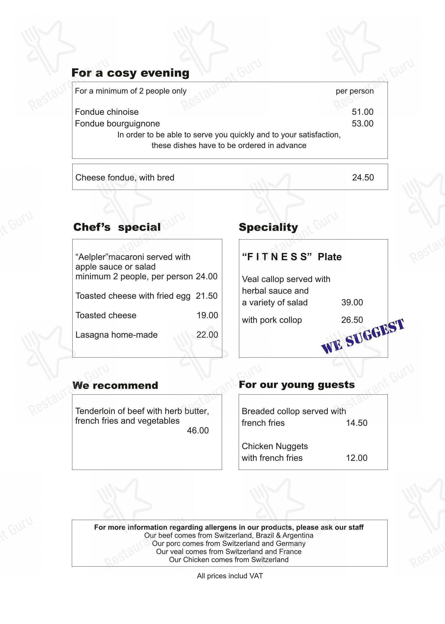 Коктейльная карта per Restaurant Ende der Welt in Engelberg
