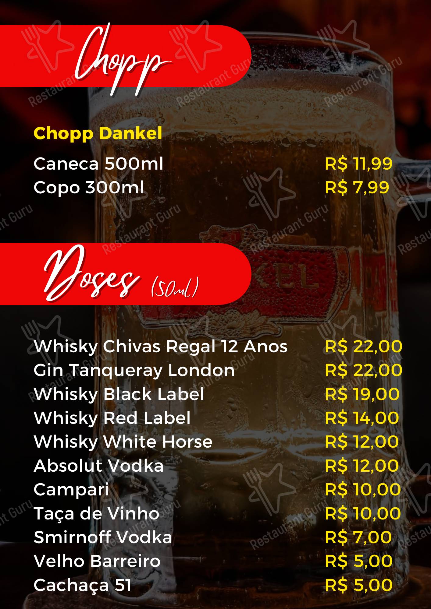 Espetinho's Grill Restaurante cardápio