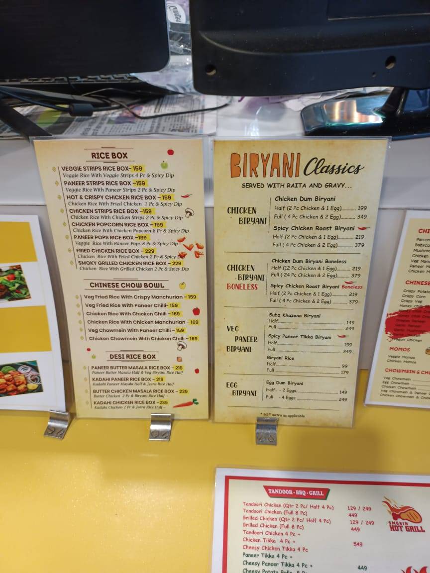 GRILL INN NIHARIKA menu