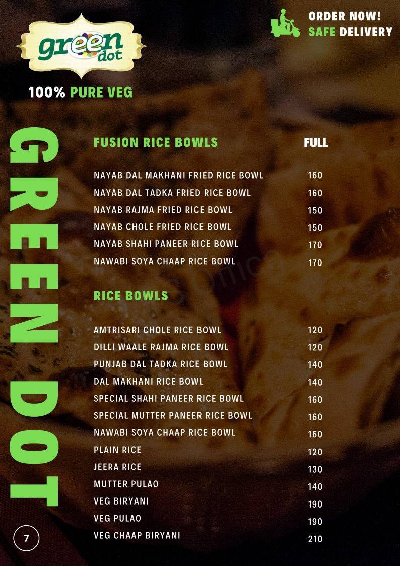 Green Dot menu