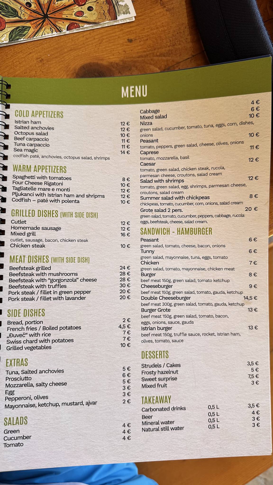 Menu di Grote 