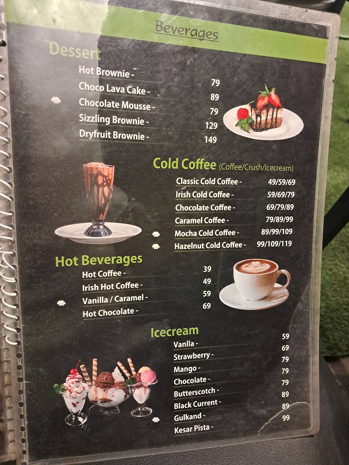 Hangout Rooftop Cafe menu