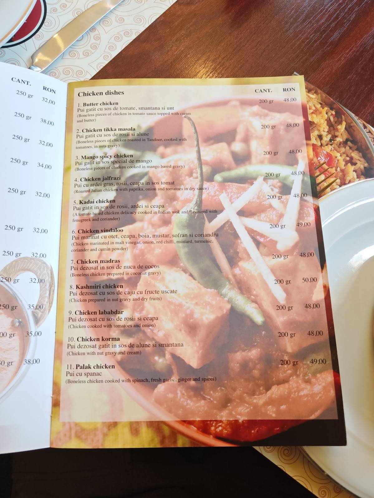 Menu de Haveli Pakistani/indian Restaurant