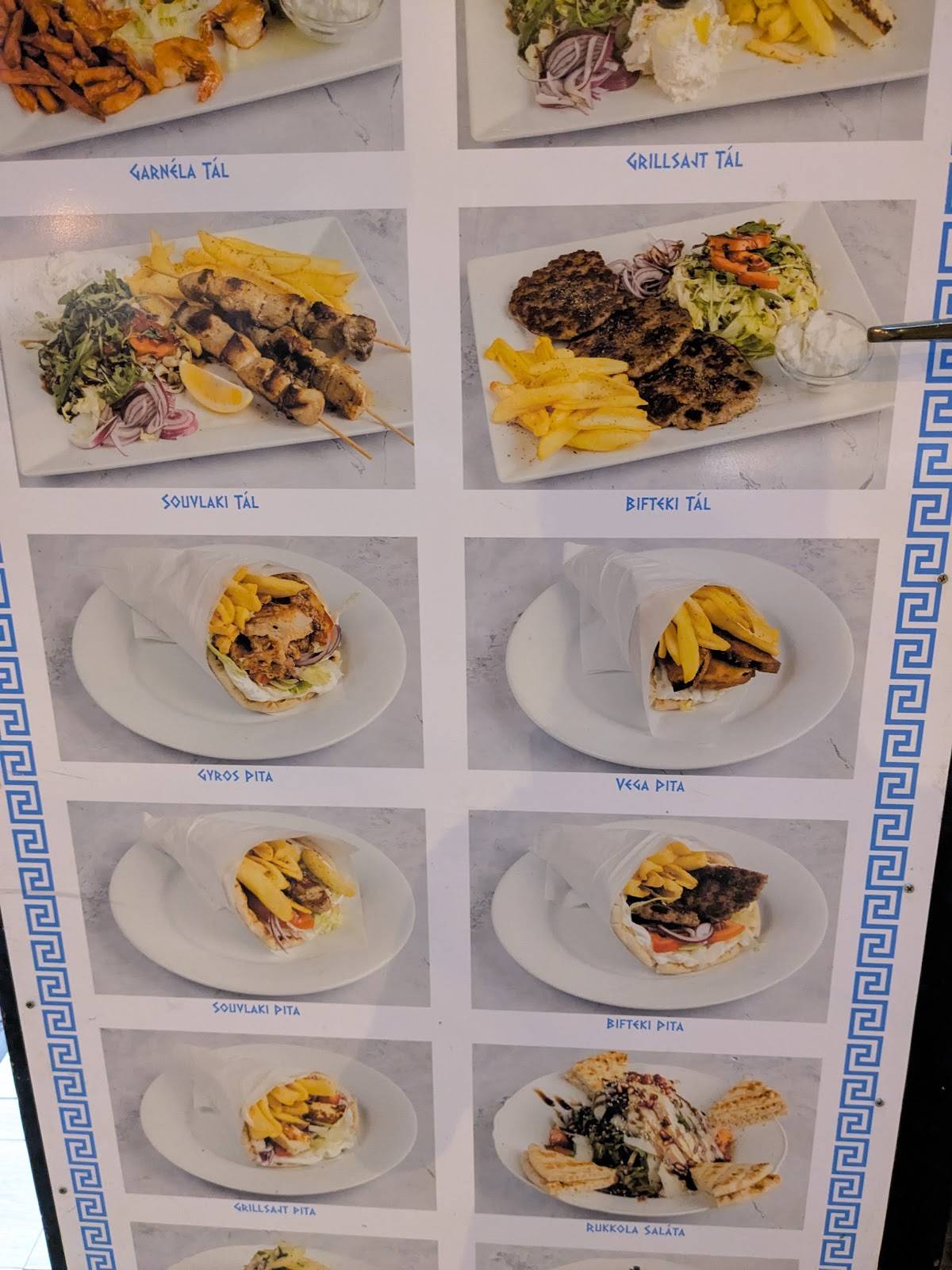 Menu at Heureka Original Greek Food restaurant, Budapest