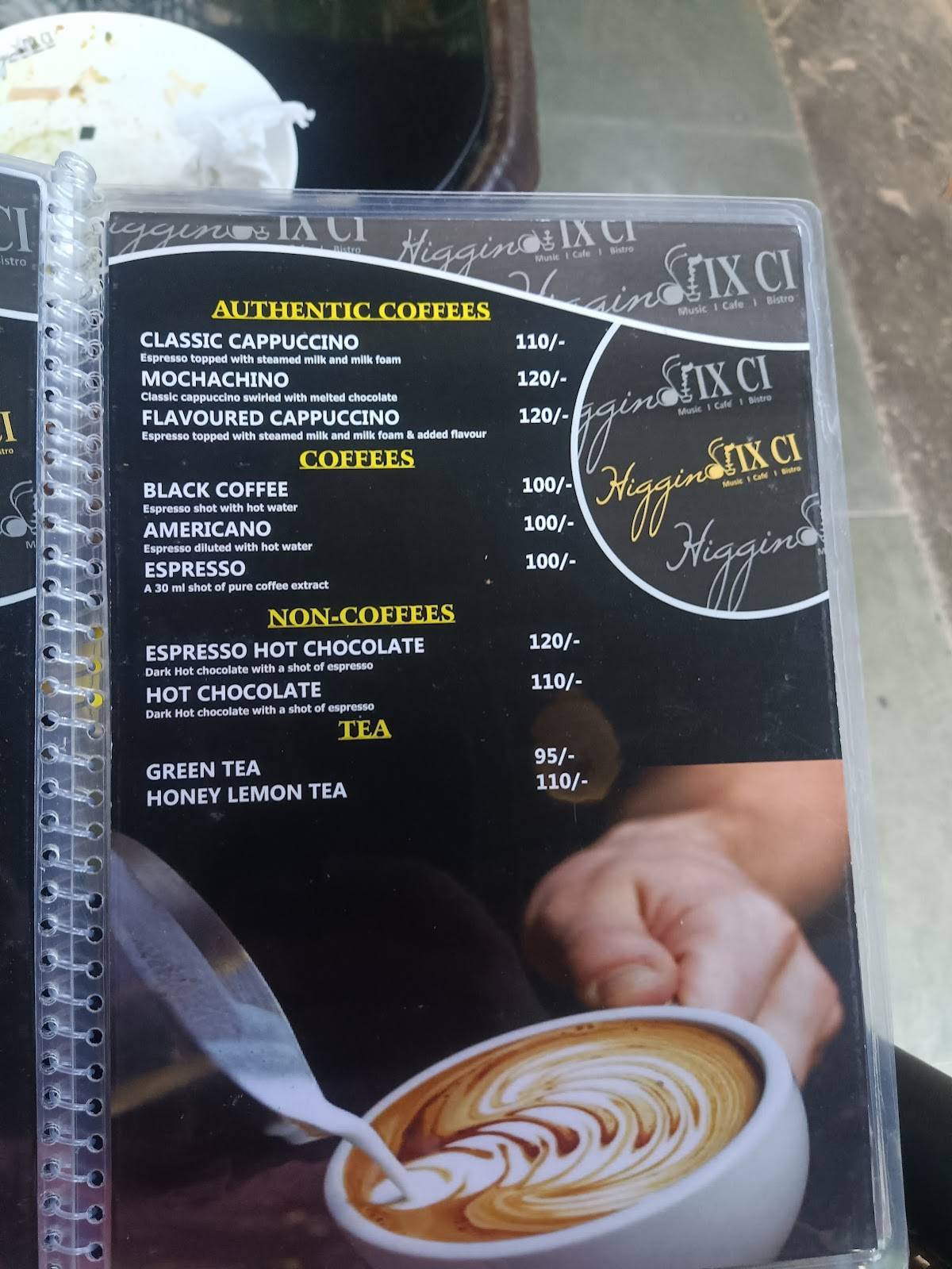 Higgins IX CI menu