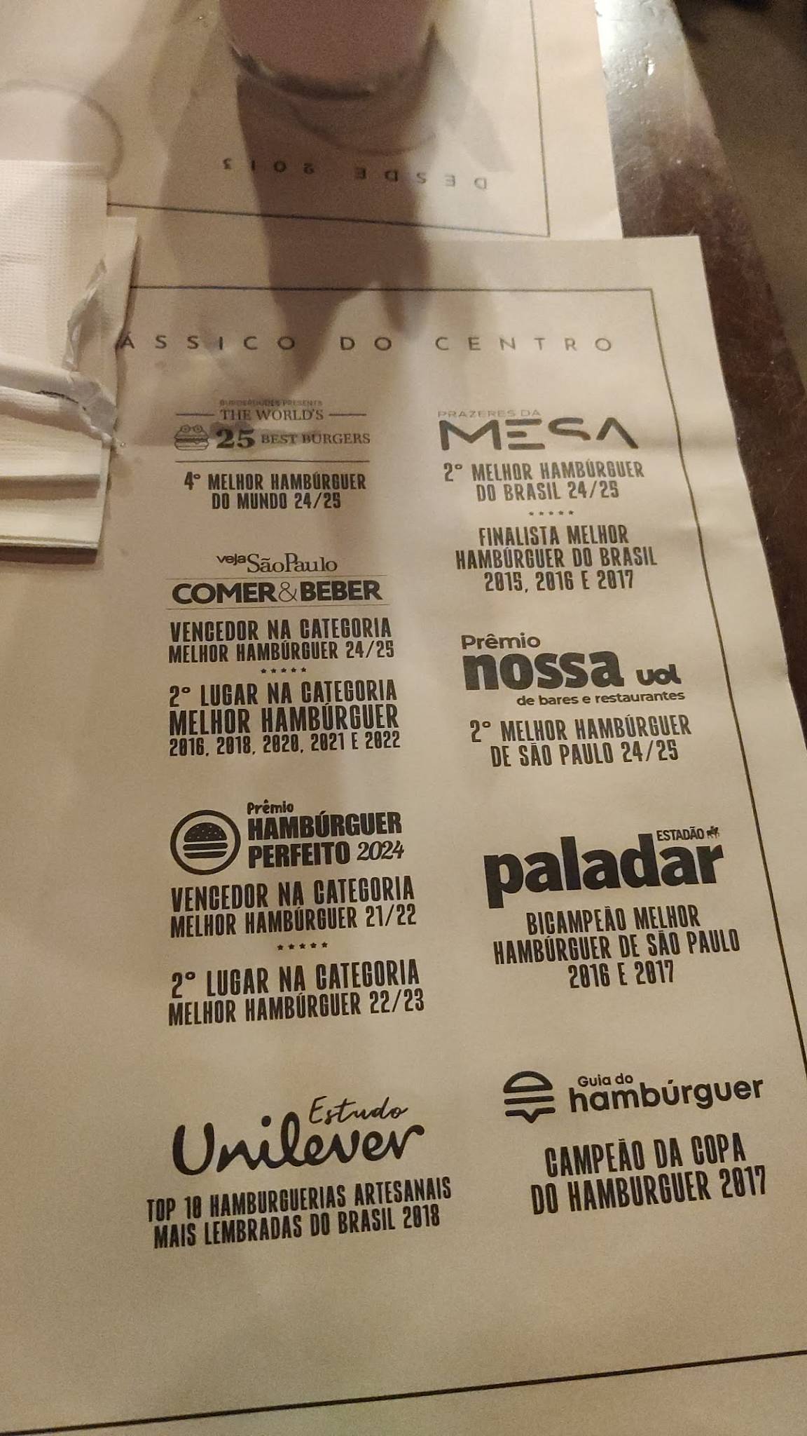 Holy Burger cardápio