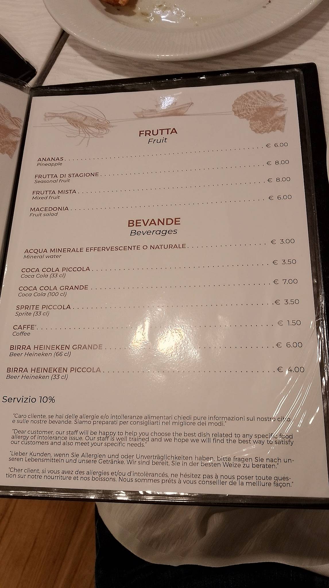 Menu di Hostaria del Vicoletto 