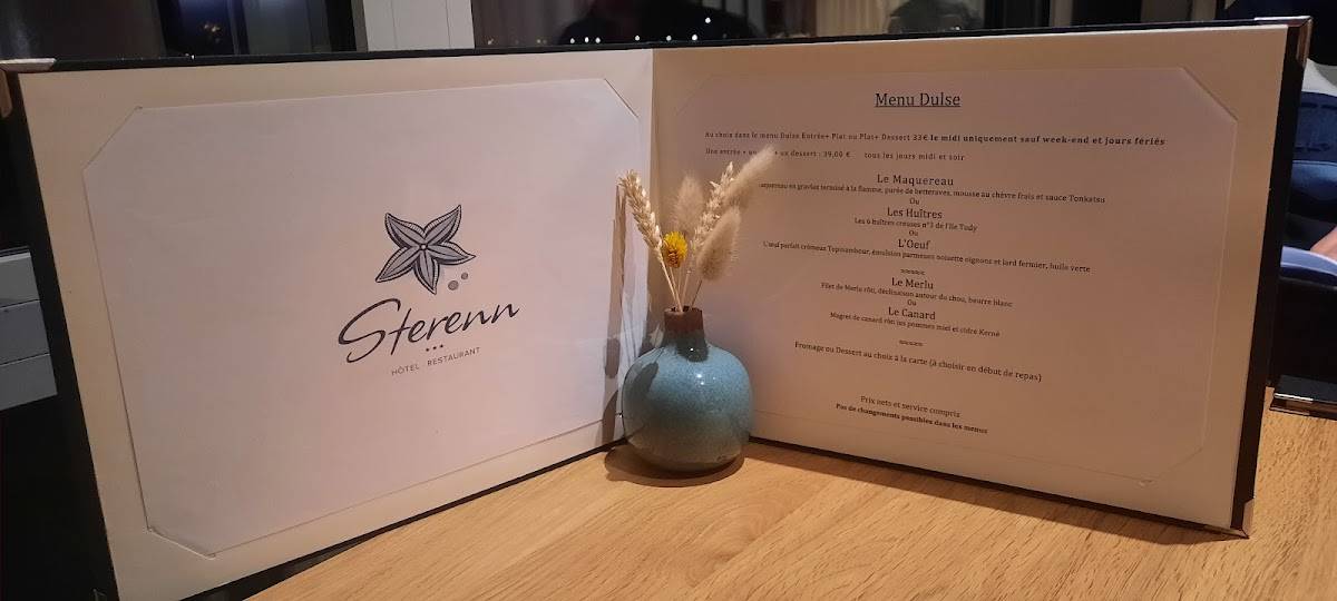 Menu de Le sterenn