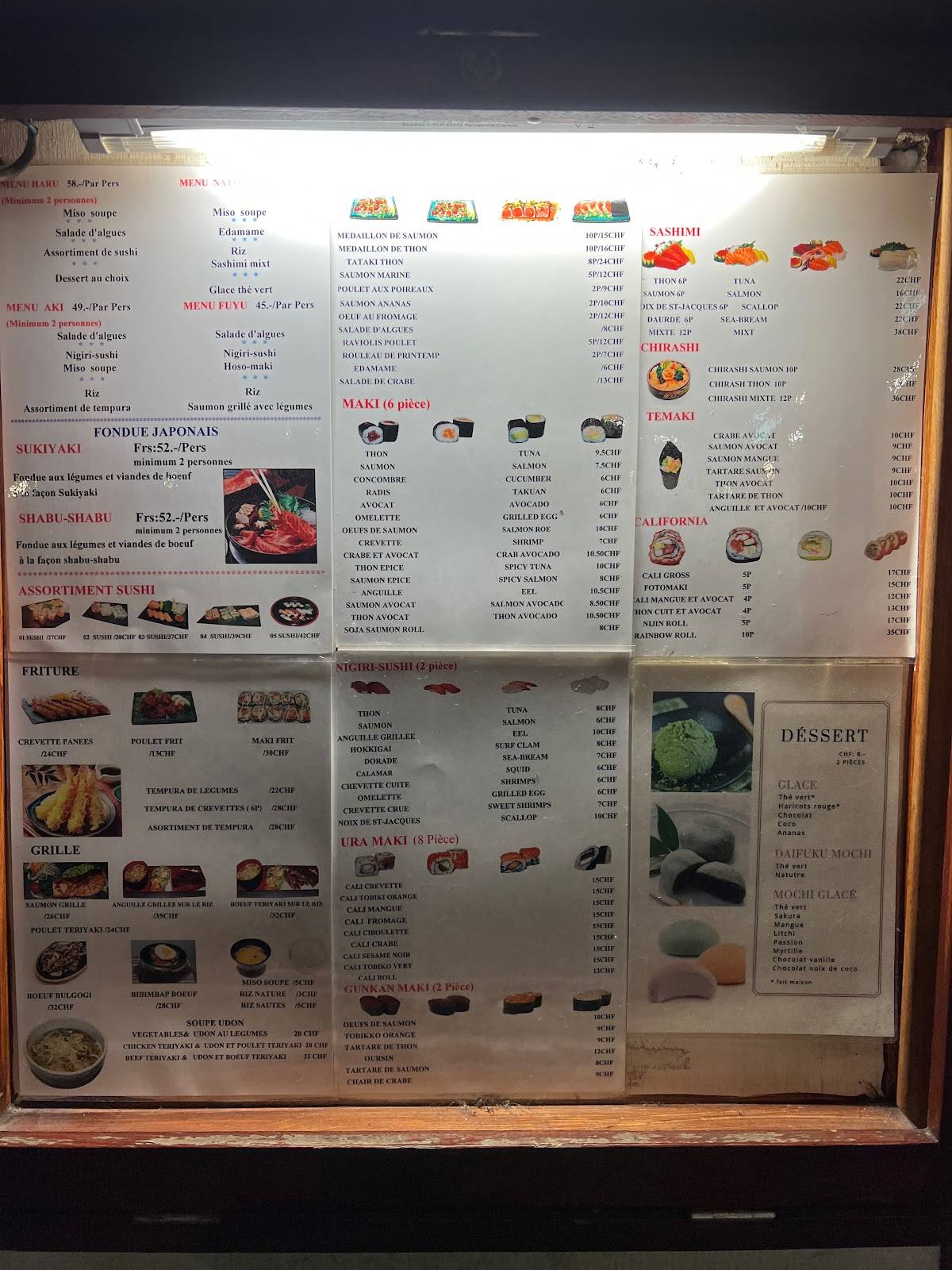 Menu di Kirin 