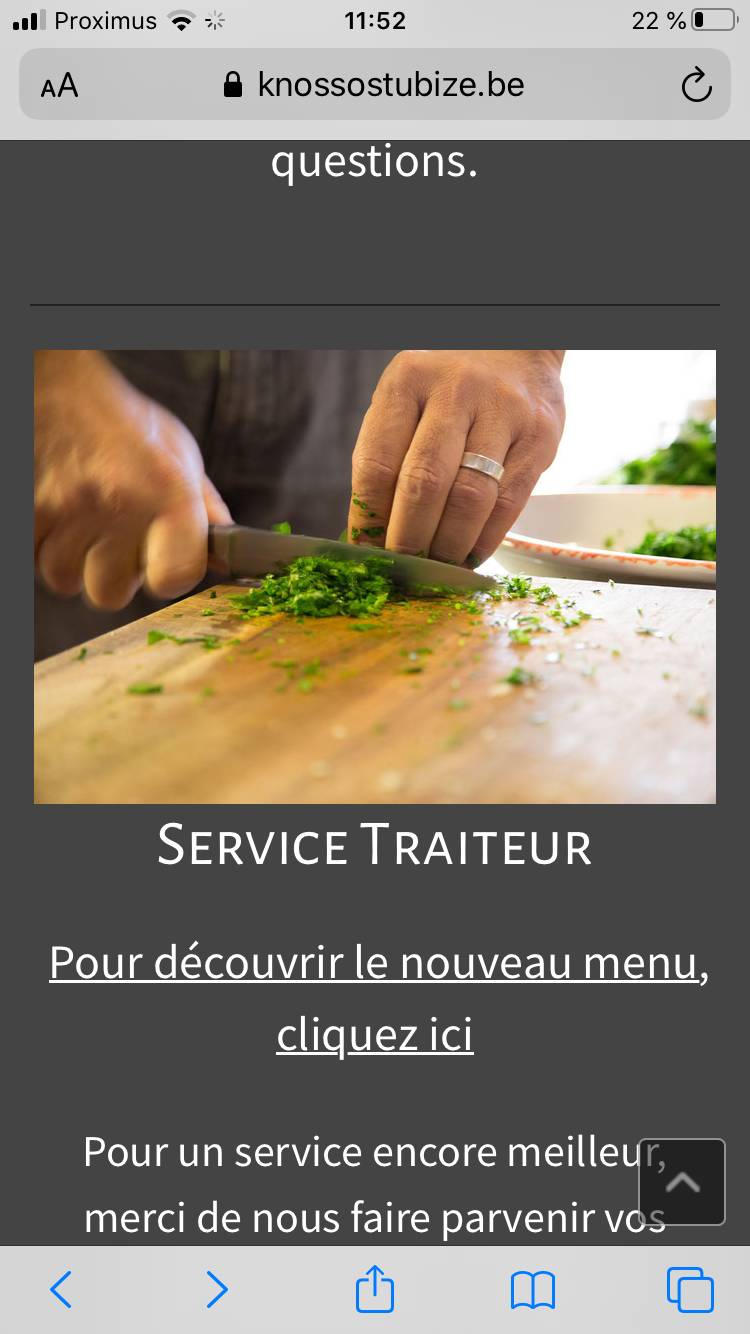 Menu de Knossos