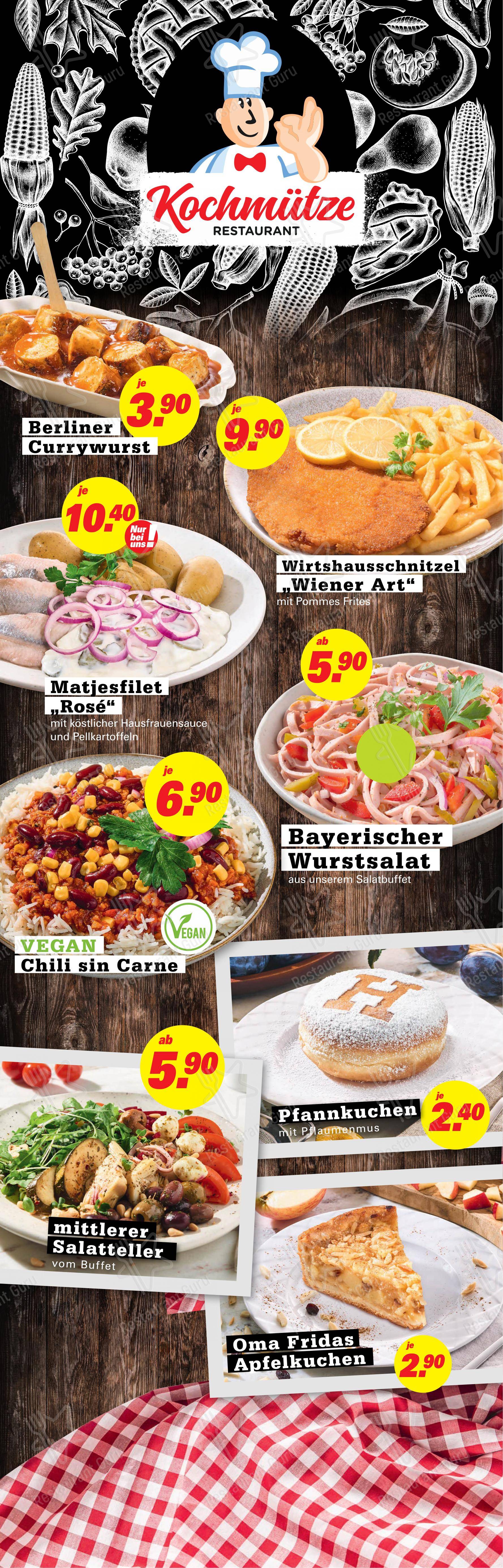 Prospekt Hoffner Restaurant Speisekarte