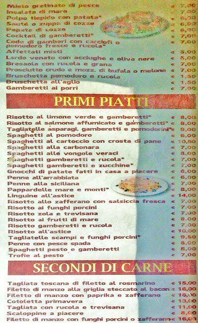 Menu di Ristorante L'Imperadore 