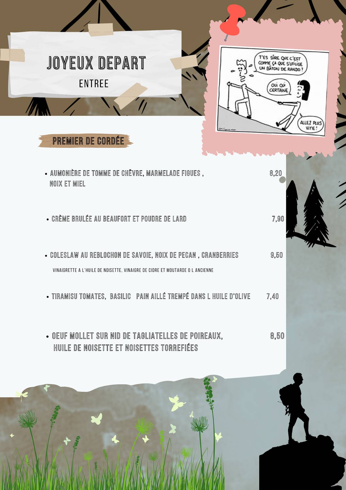 Menu de Restaurant La Grange