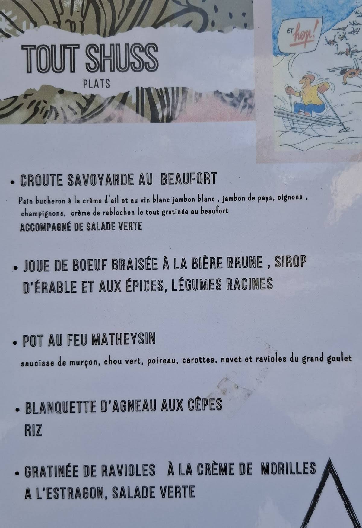 Menu de Restaurant La Grange