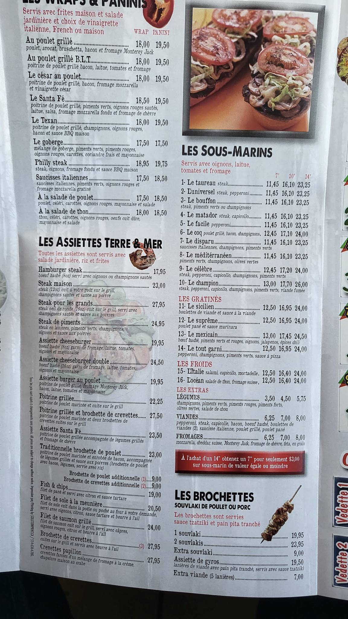 Menu de Restaurant La Rumeur
