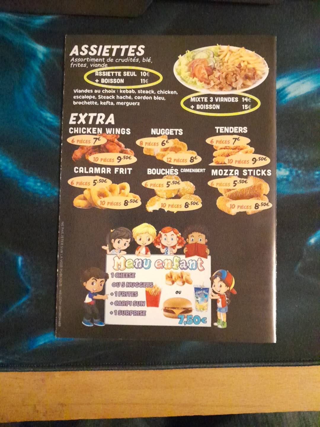 Menu de La Storia