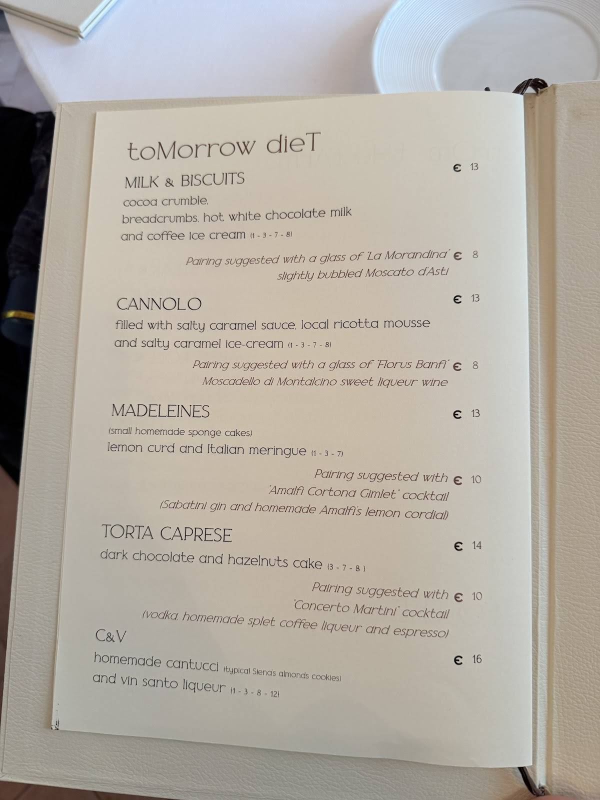 Menu di La Terrazza Del Chiostro 