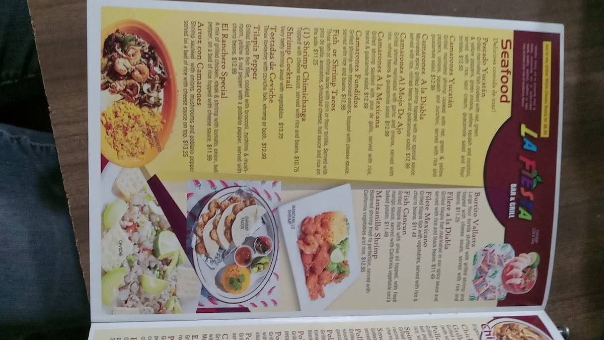 Menu at LaFiesta Authentic Mexican Restaurant, Arkansas City