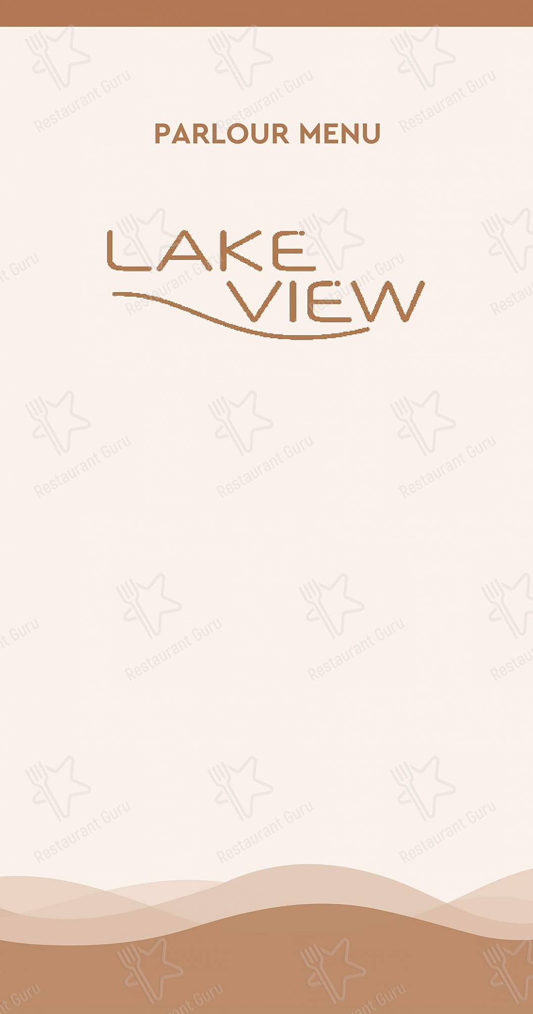 Lake View Restaurant menu