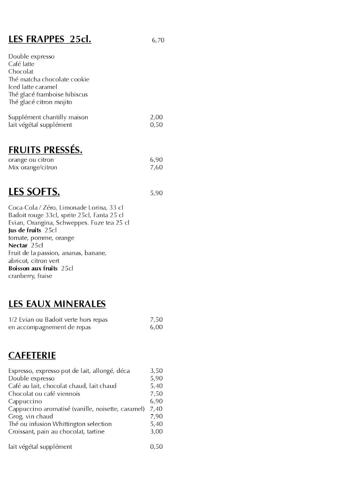 Menu de 99 Café