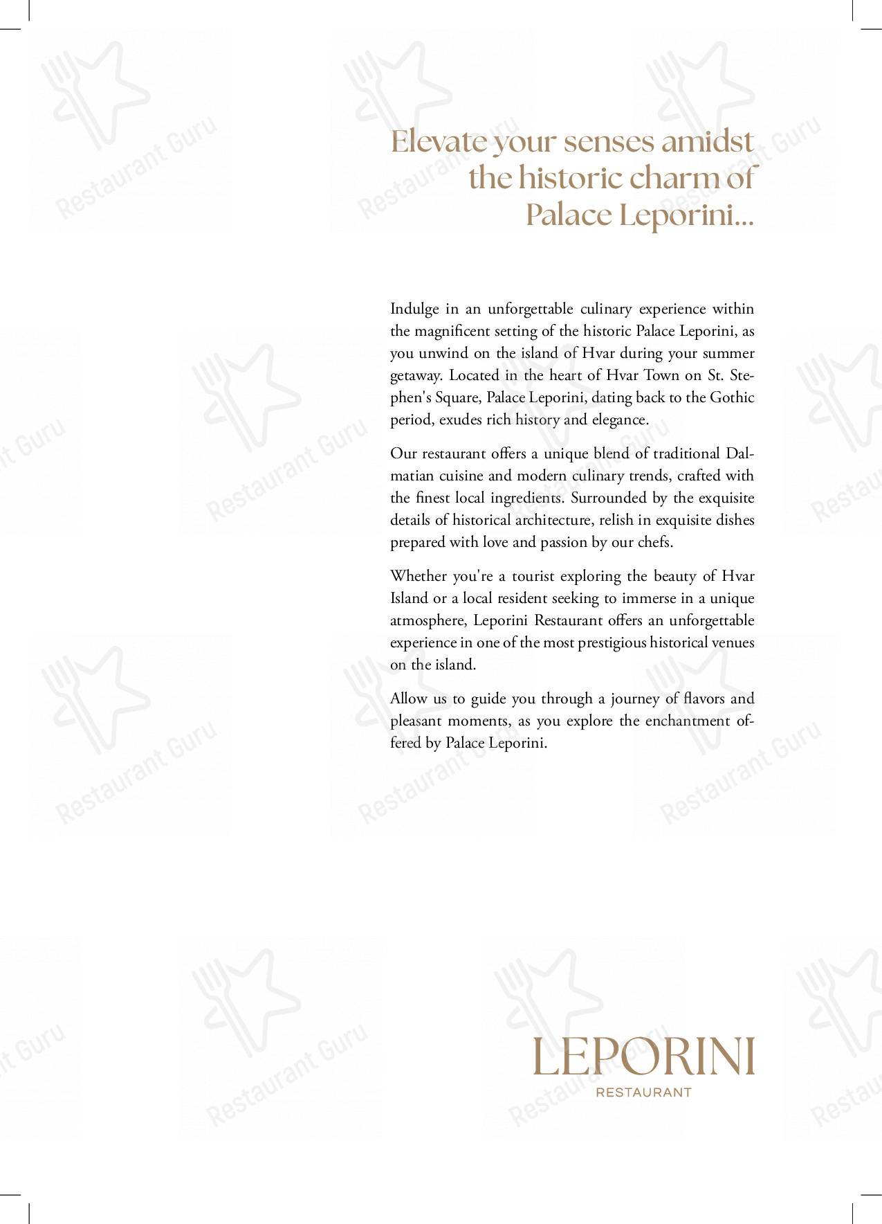 Guarda il menu di Leporini Restaurant