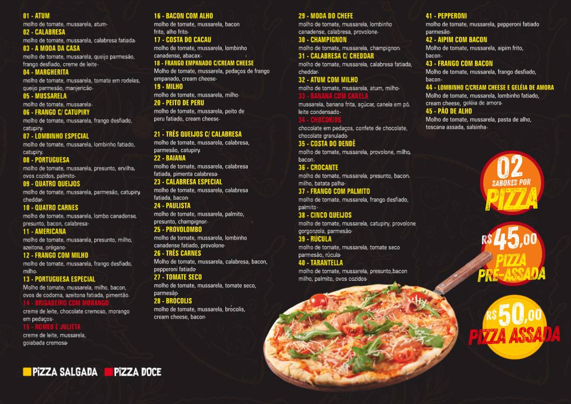 Ligue Pizza cardápio